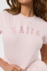 Kaiia Logo Baby Tee Pink Chai