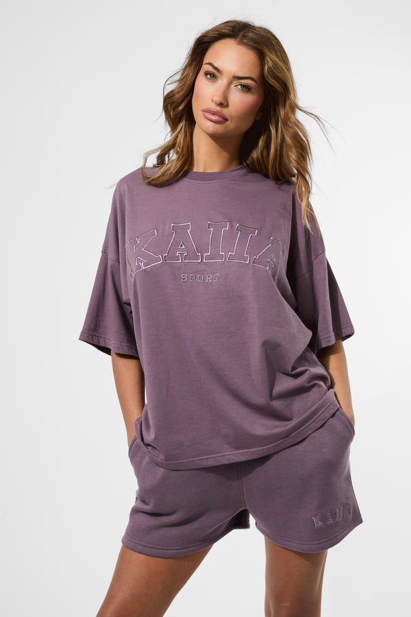 Kaiia Sport Oversized T-shirt Elderberry