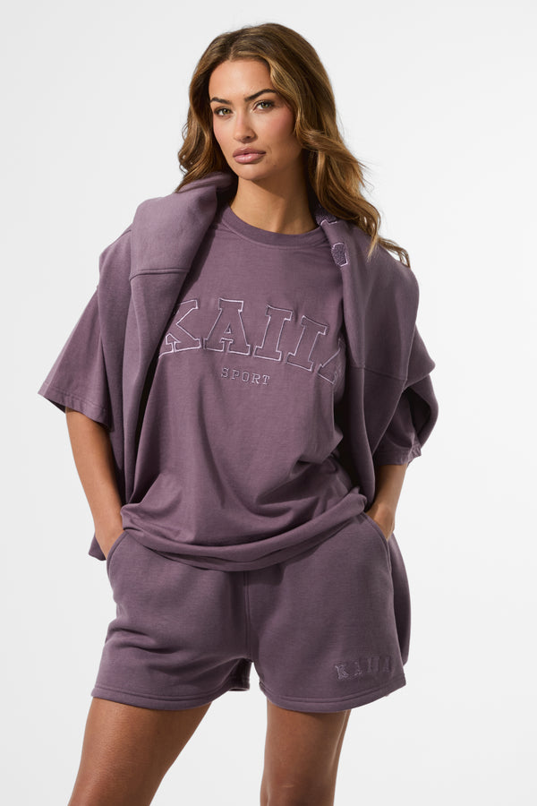 Kaiia Sport Oversized T-shirt Elderberry