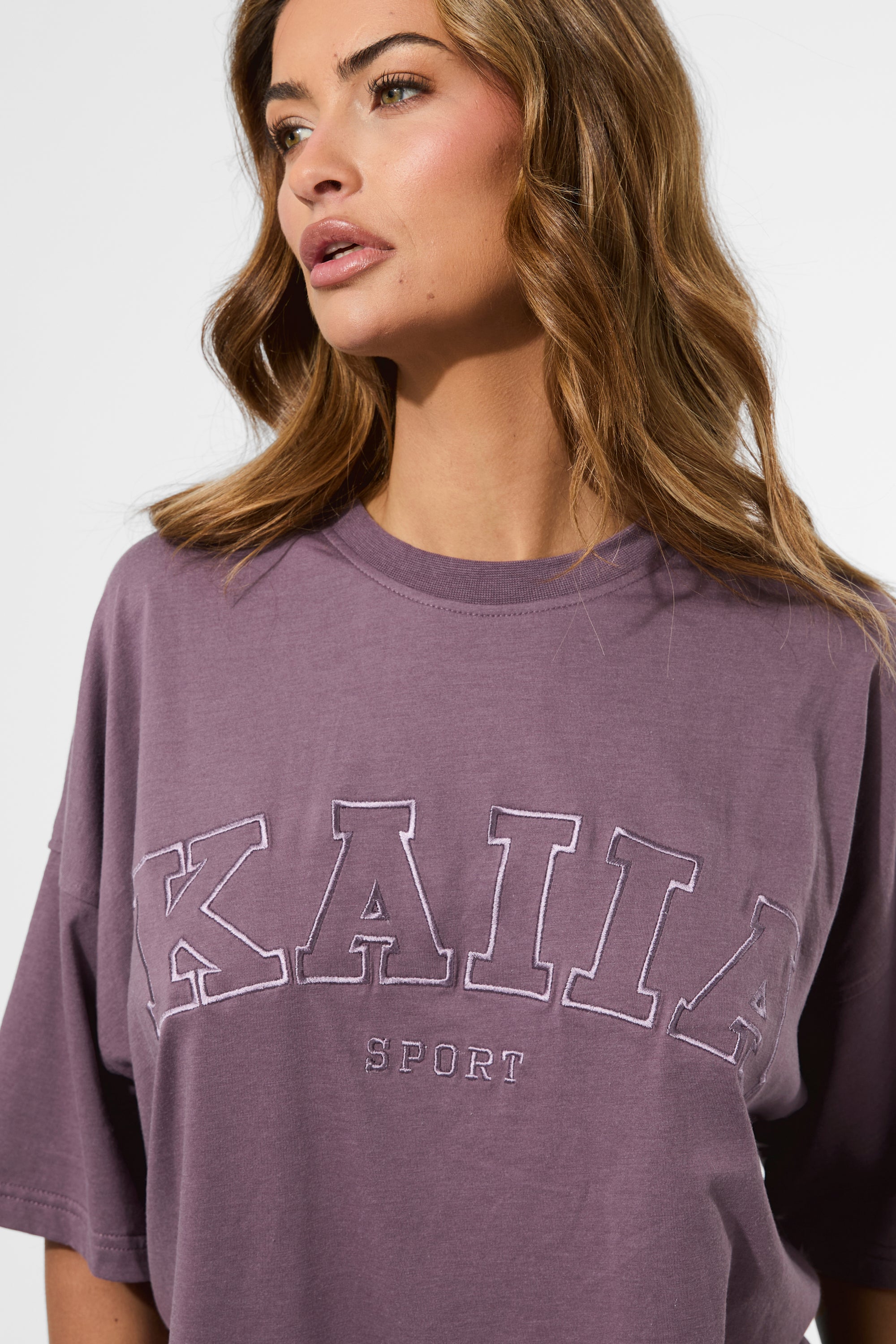 Kaiia Sport Oversized T-shirt Elderberry