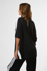 Kaiia Oversized Football Shirt Black