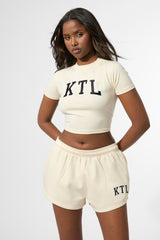 Kaiia KTL Logo Baby Tee Buttercream