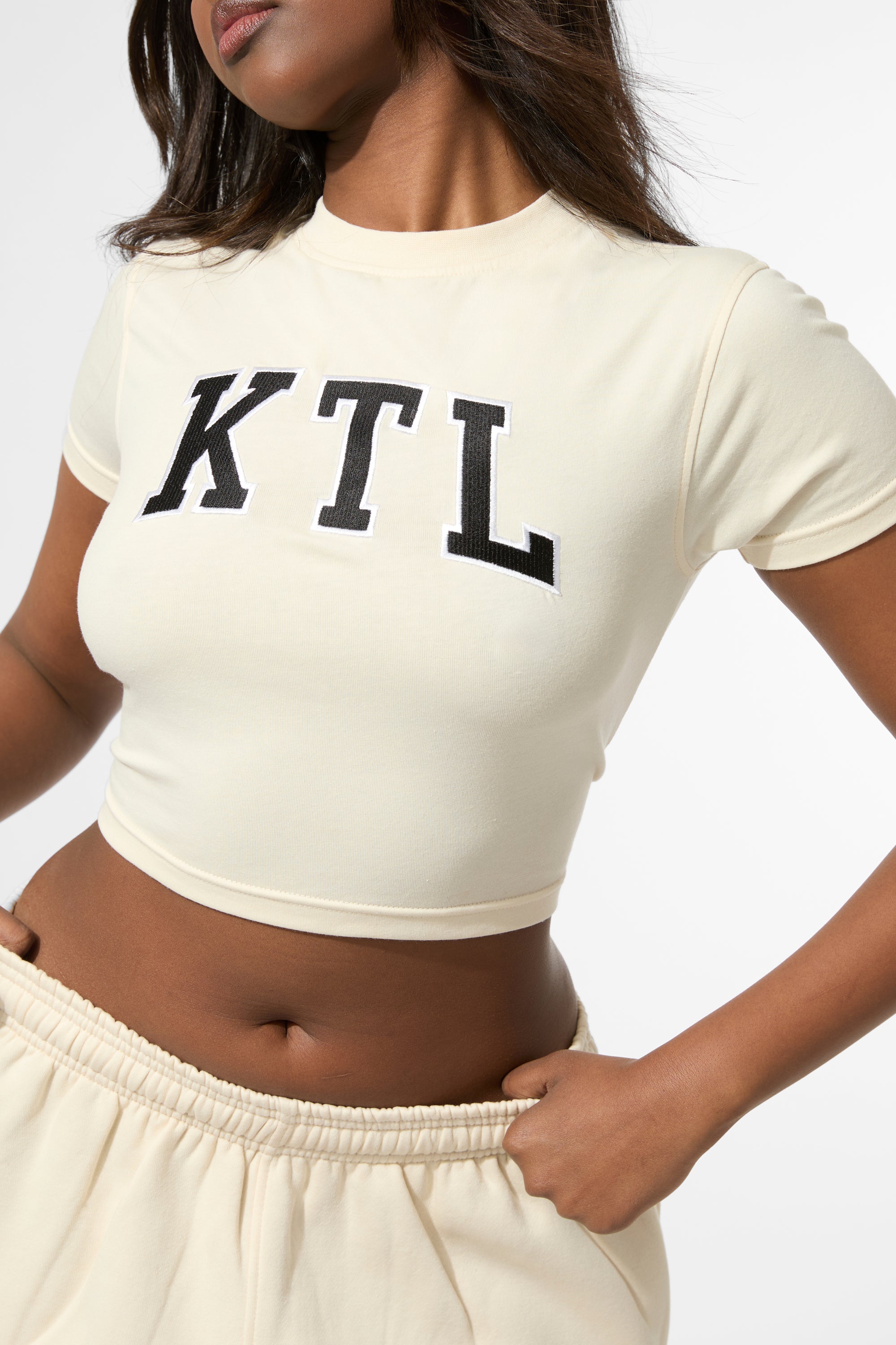 Kaiia KTL Logo Baby Tee Buttercream