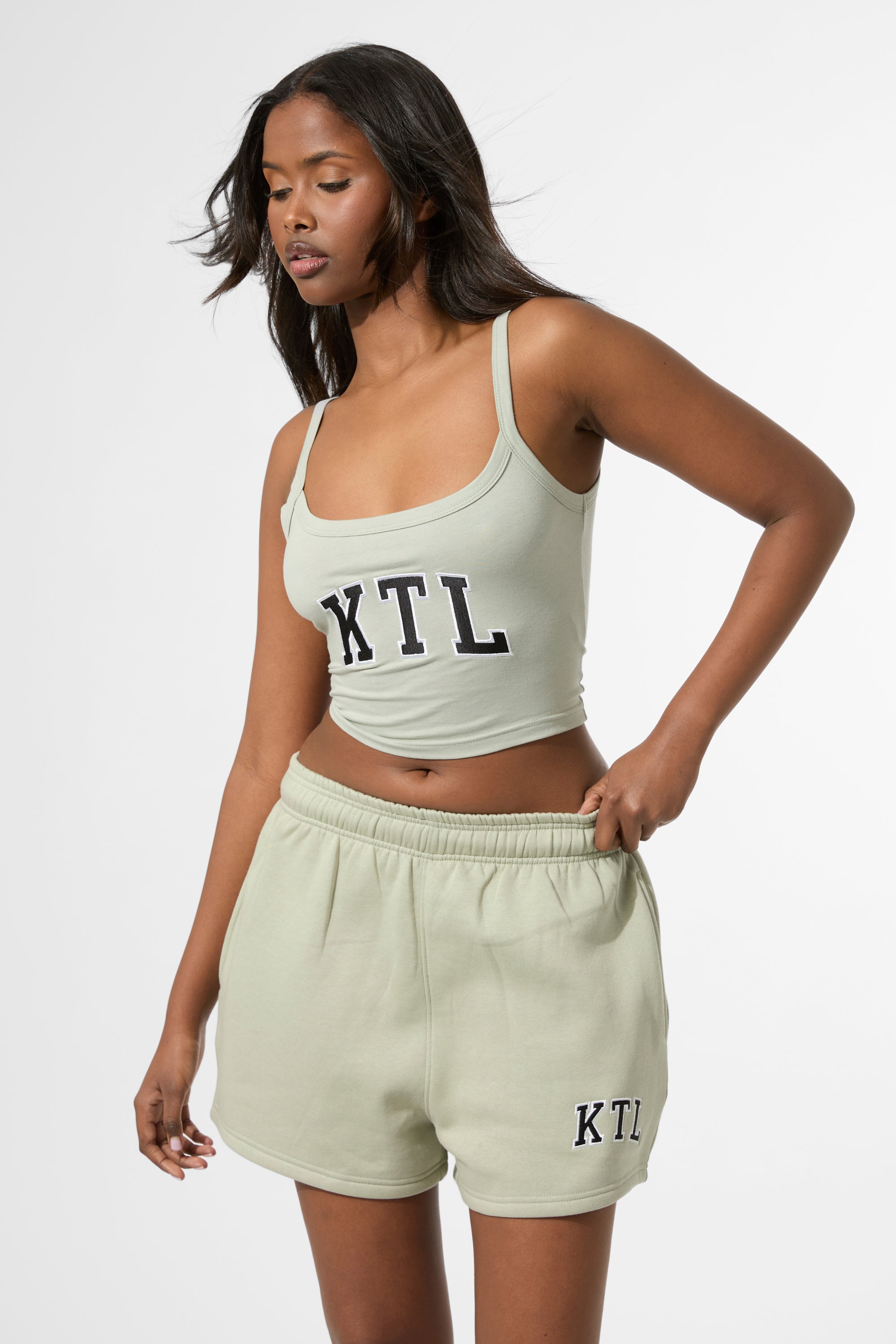 Kaiia KTL Logo Cami Vest Top Sage