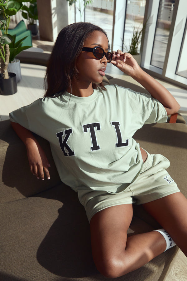 Kaiia KTL Logo Oversized T-Shirt Sage