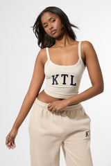 Kaiia KTL Logo Cami Vest Top Truffle