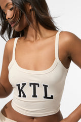 Kaiia KTL Logo Cami Vest Top Truffle