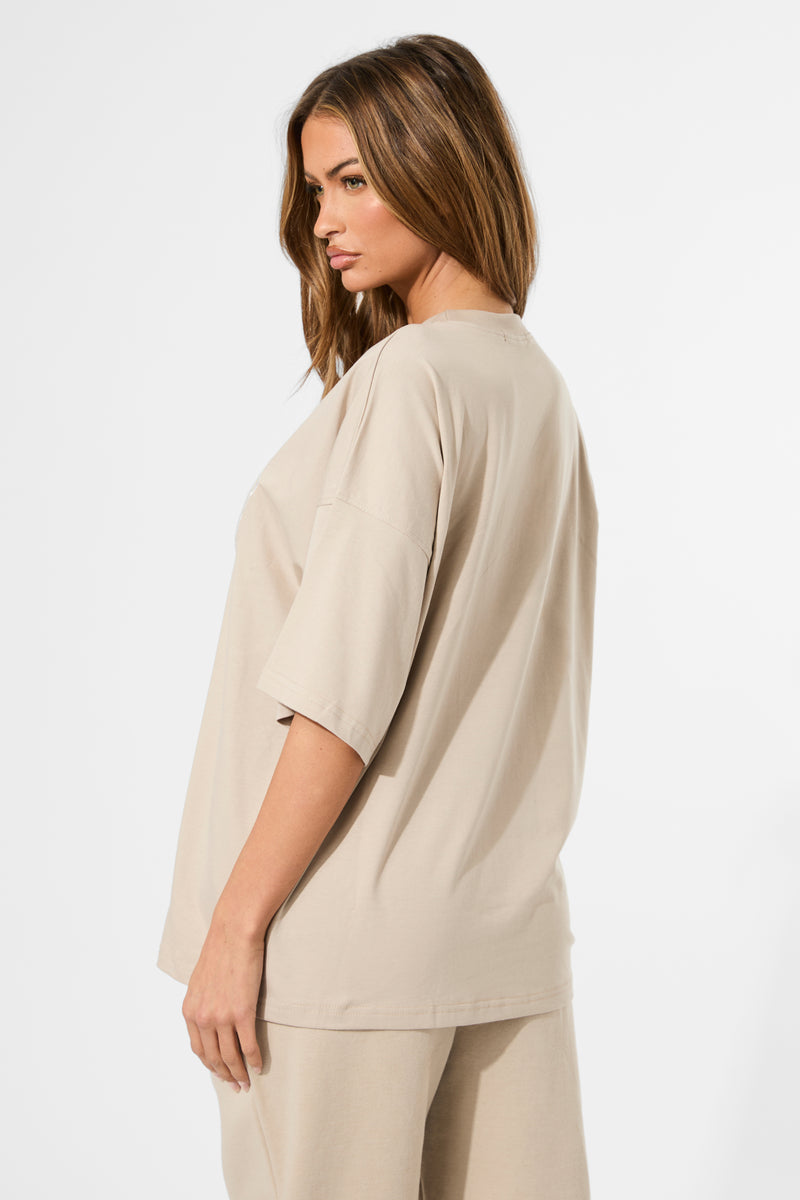 Kaiia Oversized T-shirt Stone