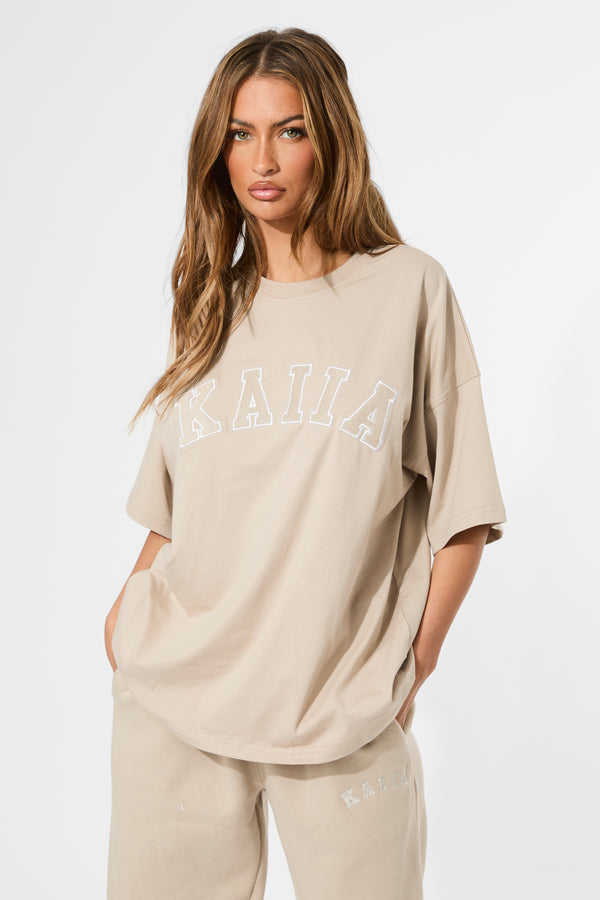 Kaiia Oversized T-shirt Stone