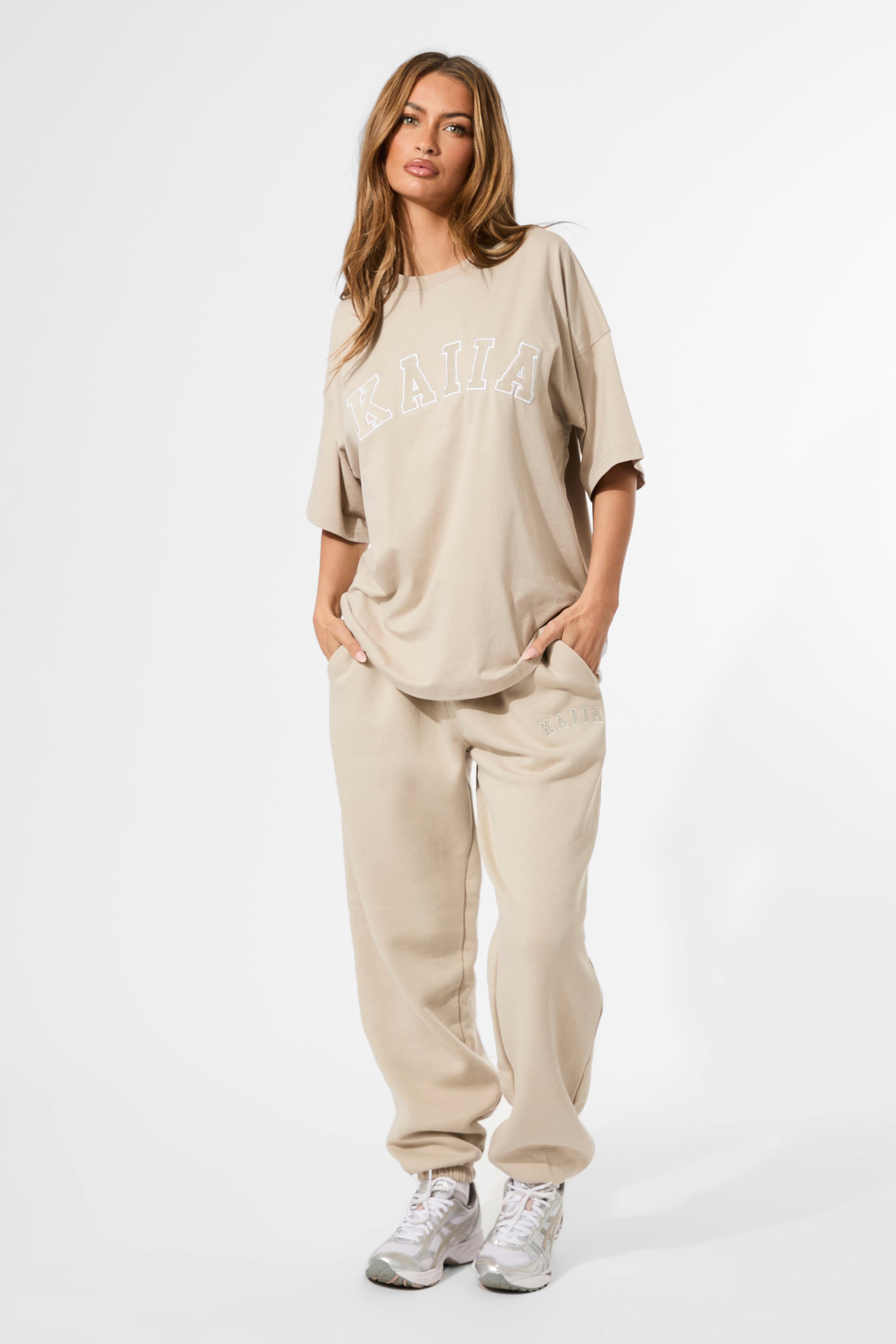 Kaiia Oversized T-shirt Stone