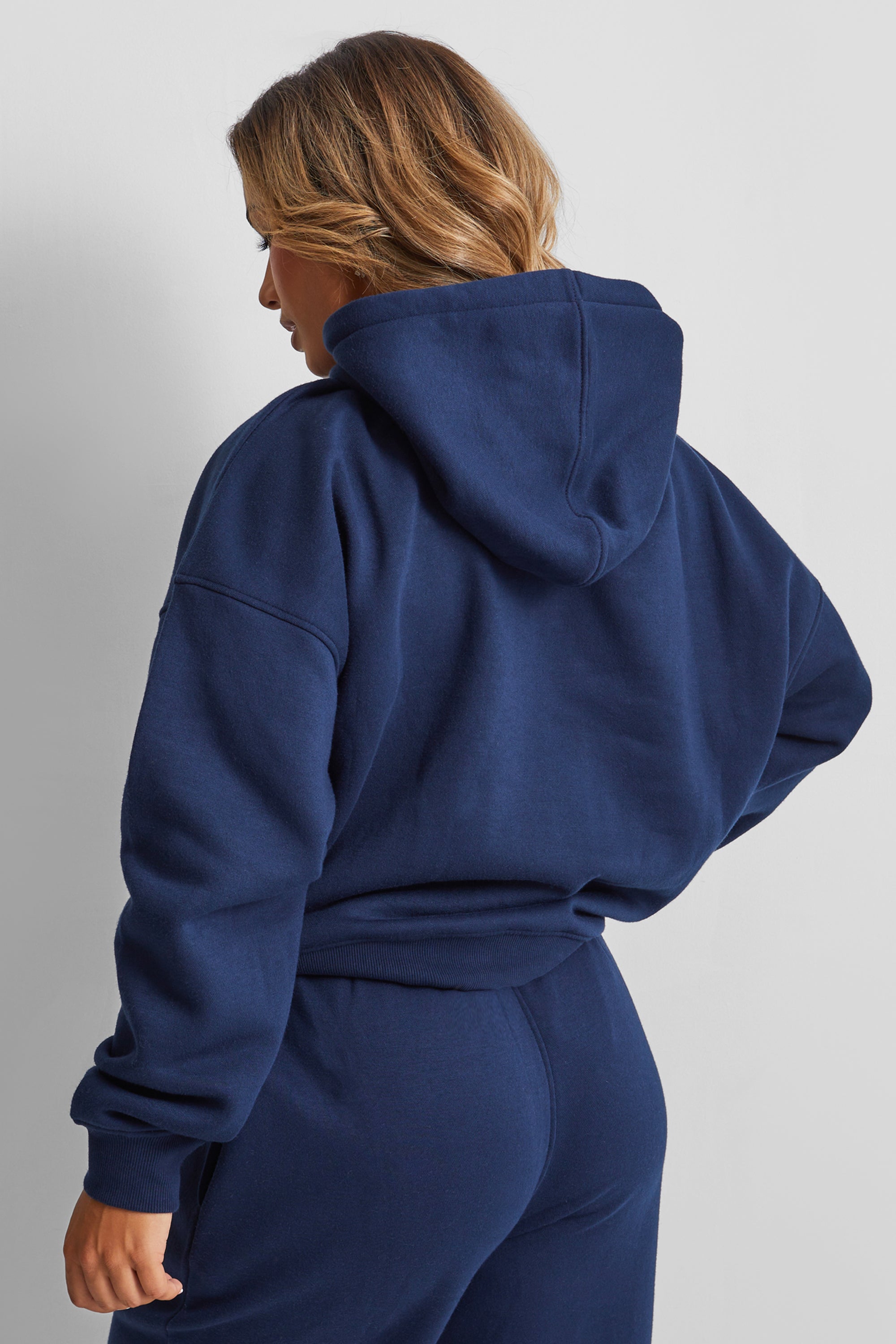 Kaiia Design Bubble Logo Oversized Hoodie Navy