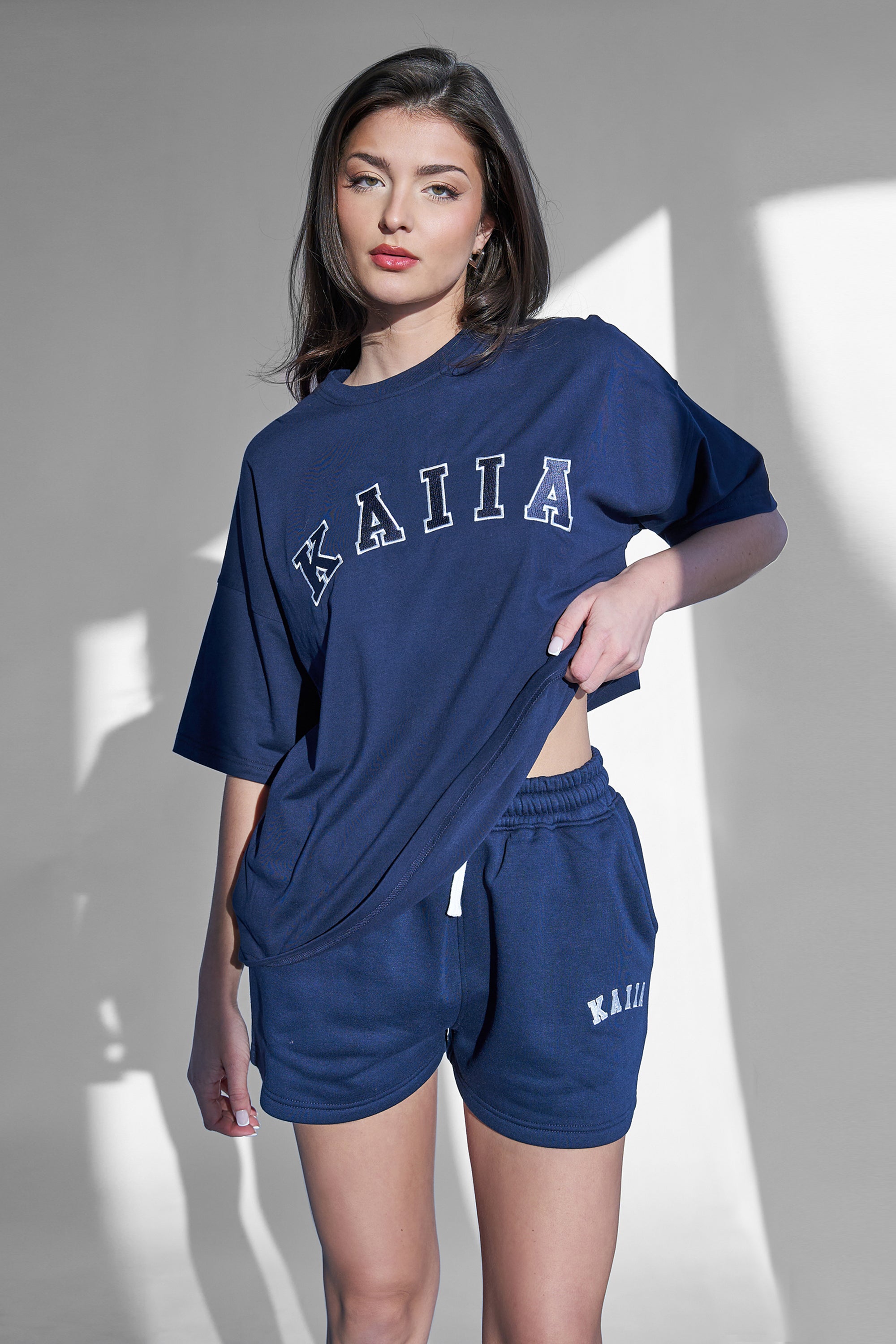 Kaiia Oversized T Shirt Navy