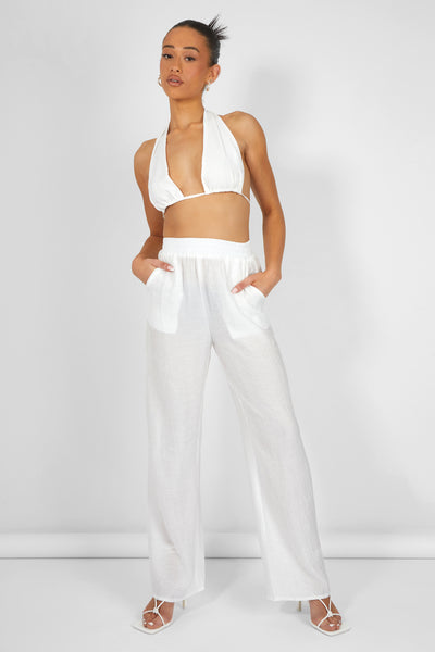 White Organic Full Length Trouser  WHISTLES 