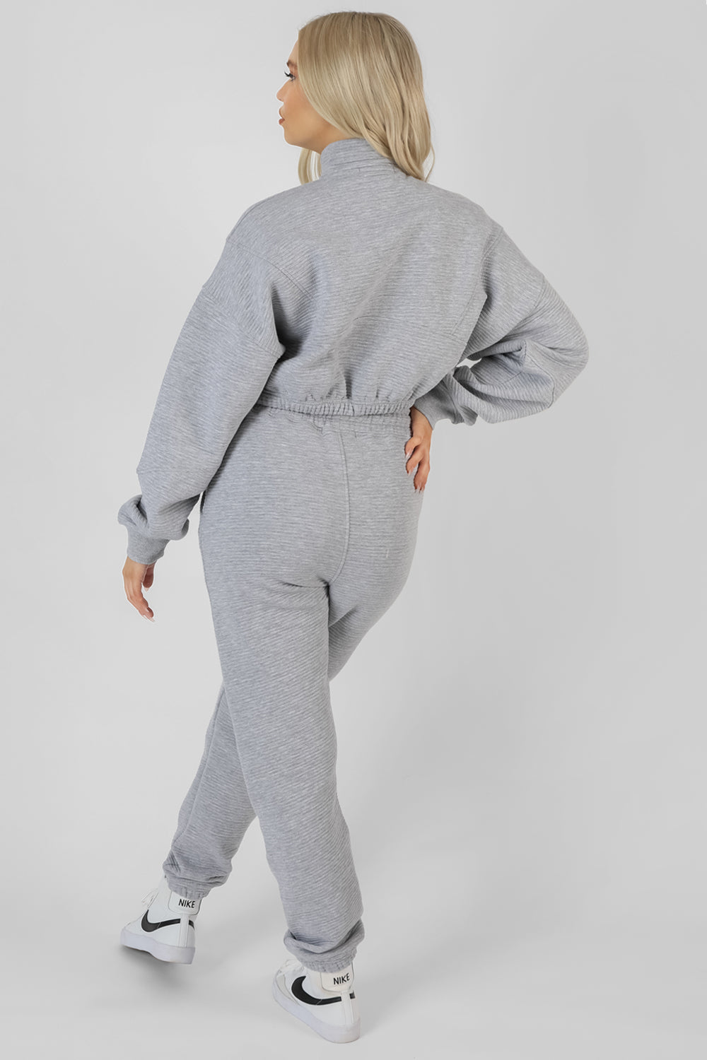 OVERSIZED RIB 90'S JOGGERS GREY MARL