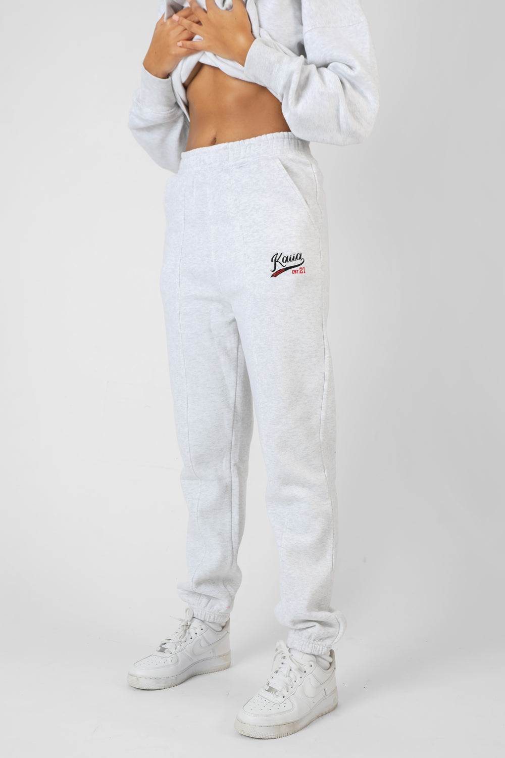 VARSITY SEAM FRONT 90'S JOGGERS OATMEAL MARL