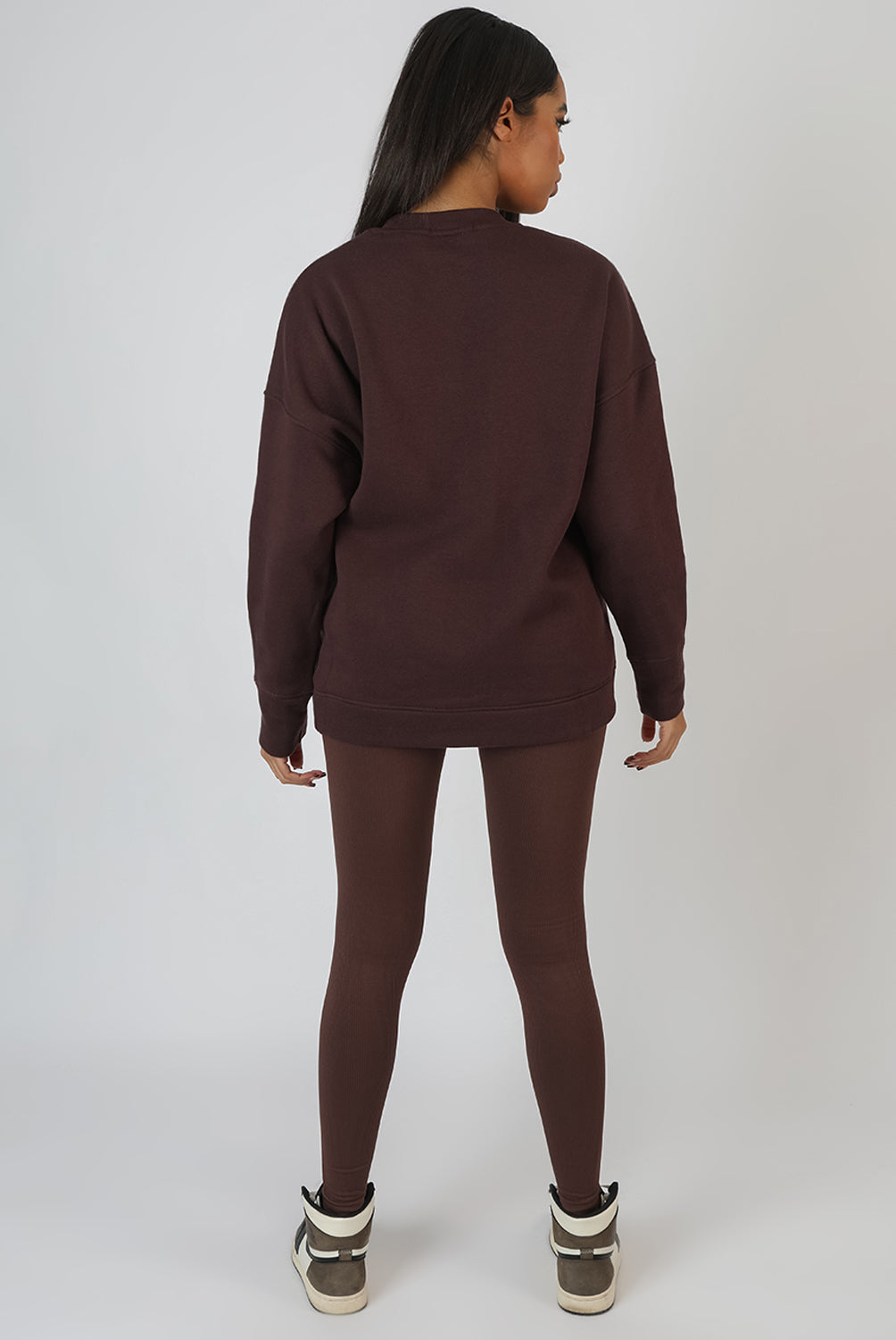 NY OVERSIZED SWEATSHIRT CHOCOLATE