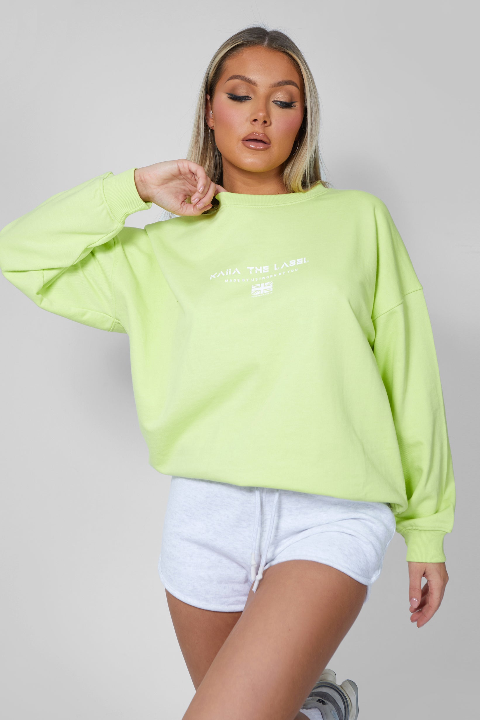 GRAPHIC OVERSIZED SWEATSHIRT LIME