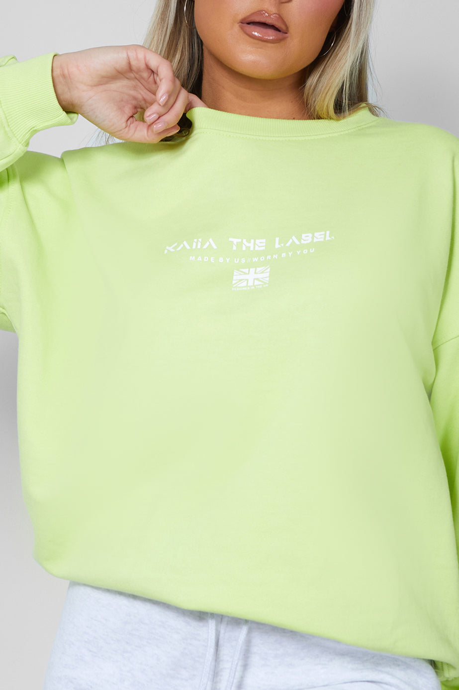 GRAPHIC OVERSIZED SWEATSHIRT LIME