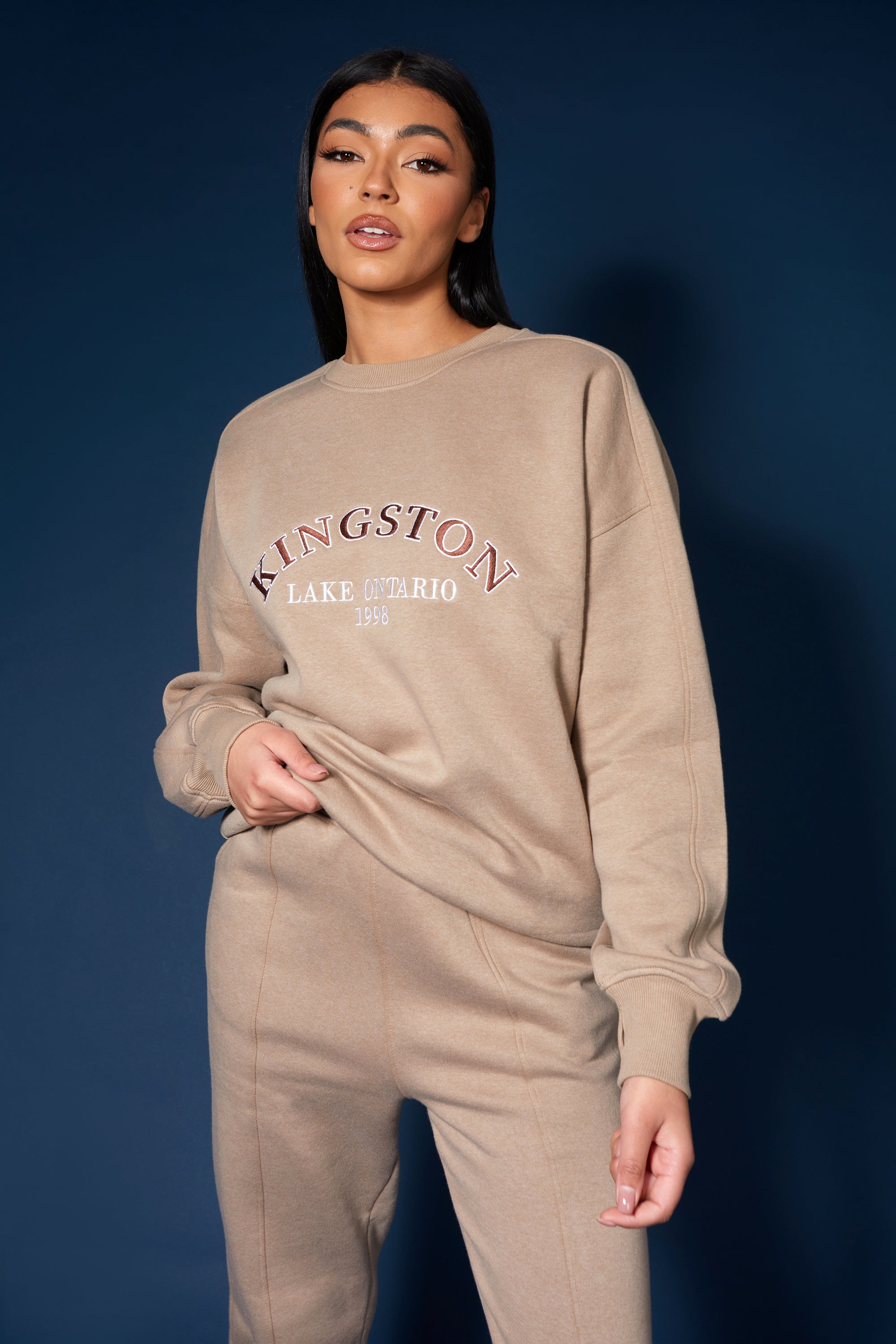 KINGSTON SLOGAN SWEATSHIRT ASH