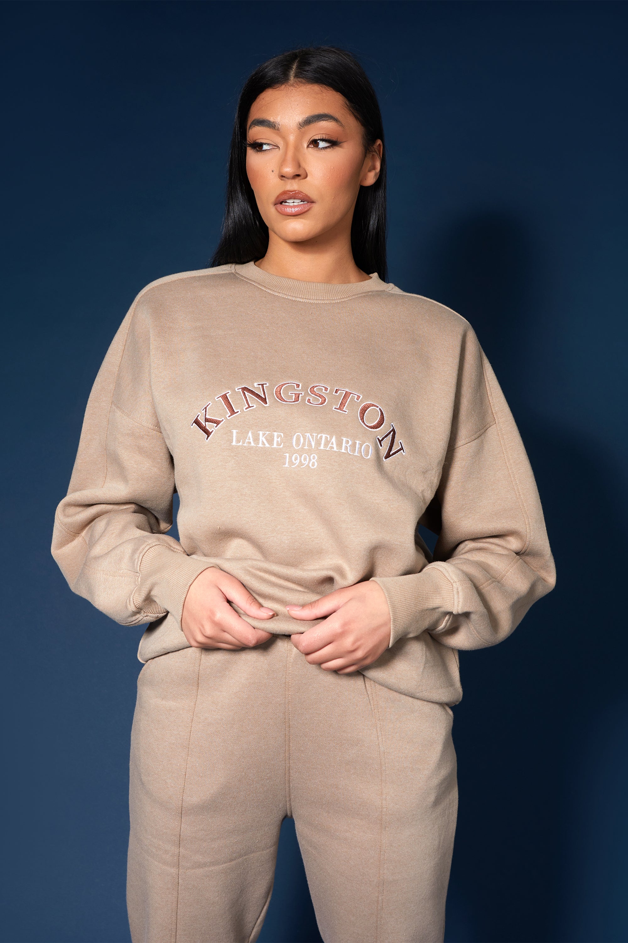 KINGSTON SLOGAN SWEATSHIRT ASH