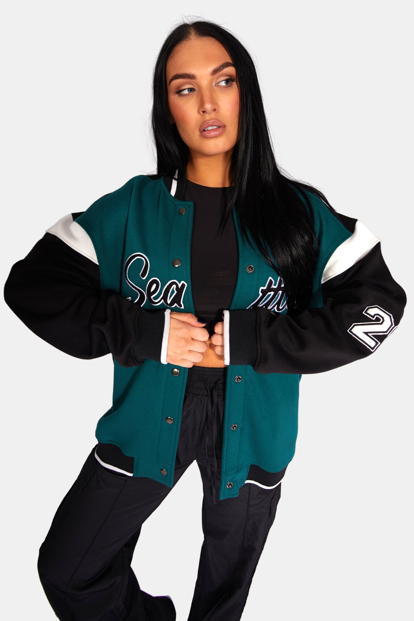 SEATTLE VARSITY JACKET FOREST GREEN