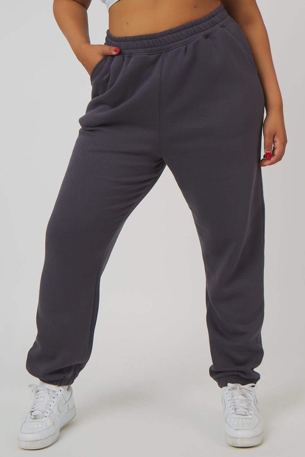 CURVE 90S OVERSIZED JOGGERS DARK GREY