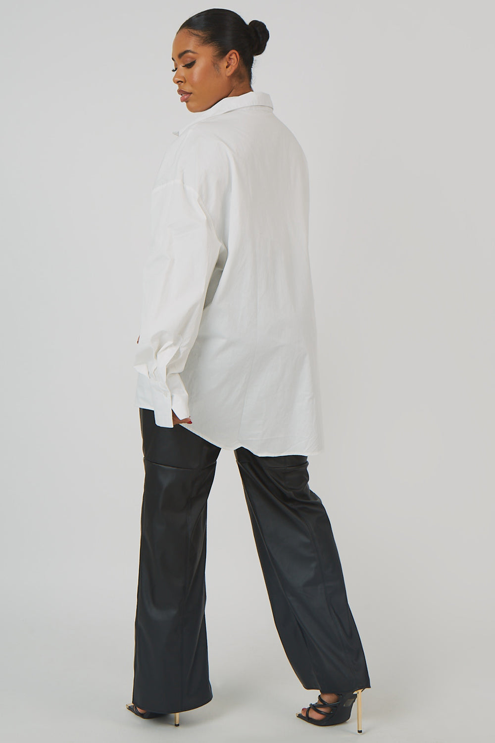 CURVE OVERSIZED POPLIN SHIRT WHITE