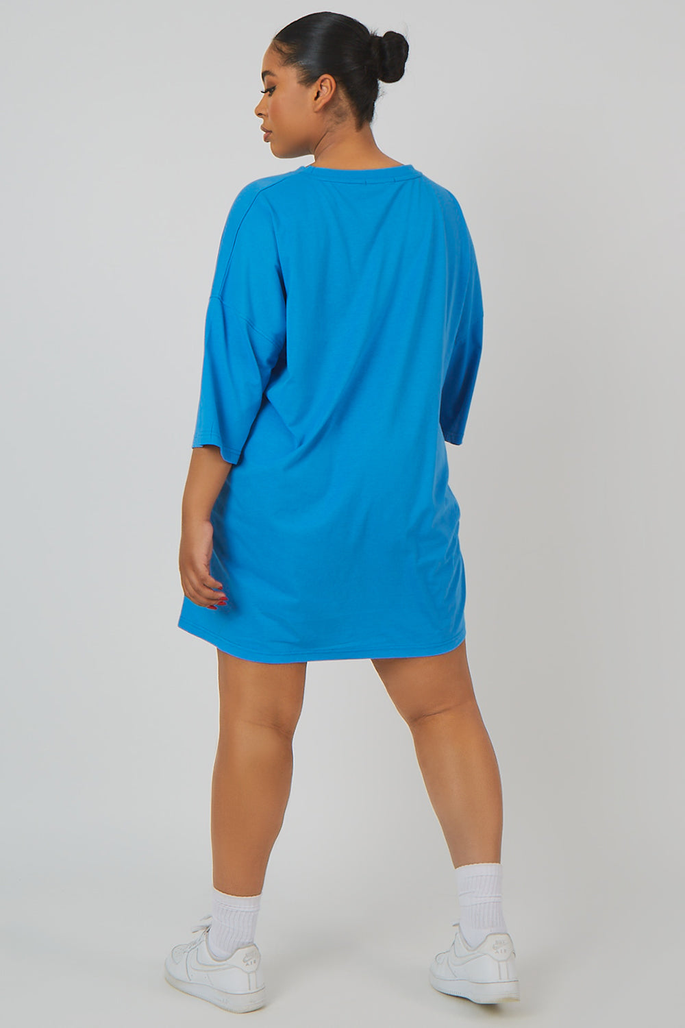 CURVE NEWPORT GRAPHIC T-SHIRT DRESS BLUE