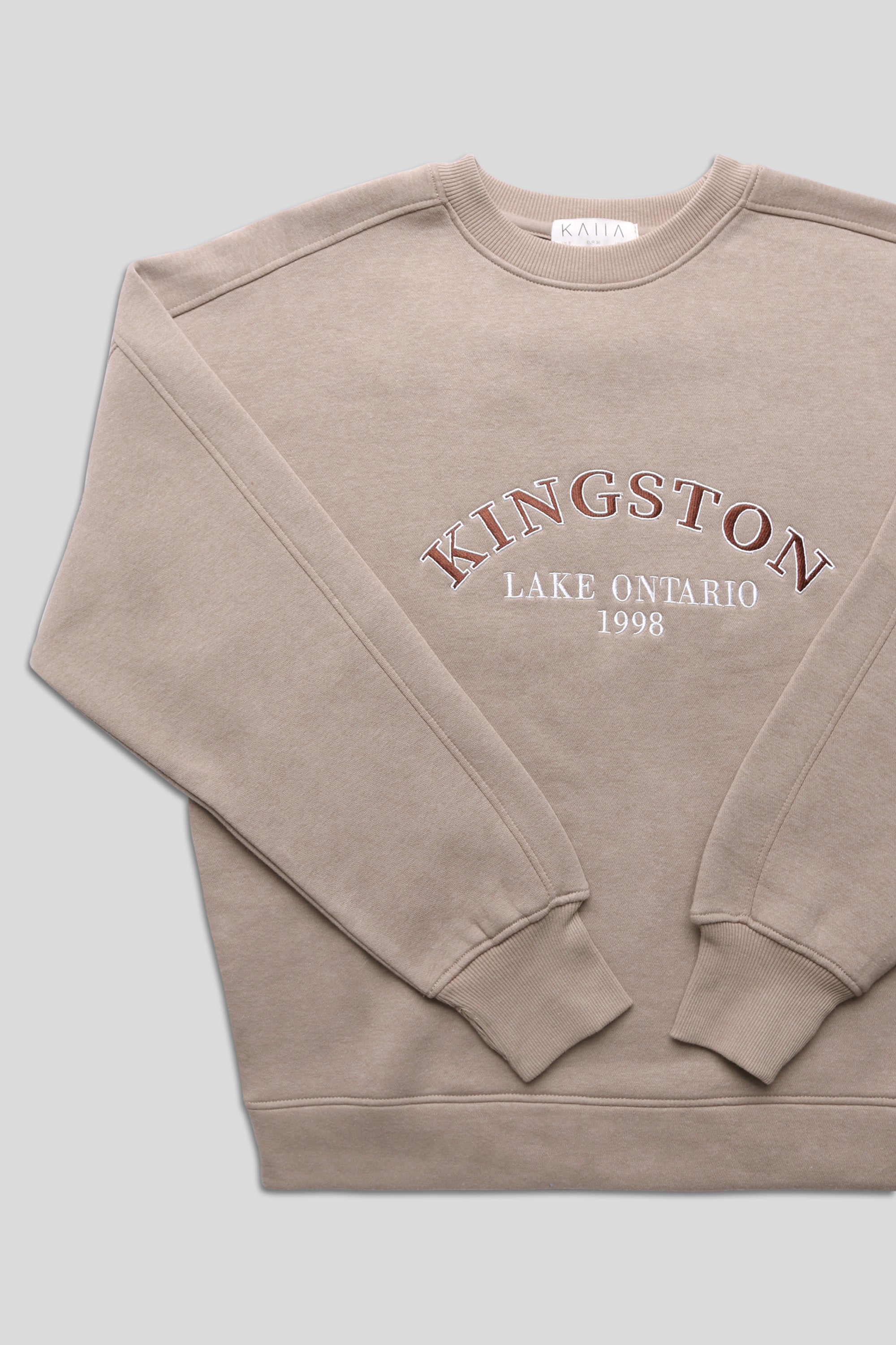 KINGSTON SLOGAN SWEATSHIRT ASH