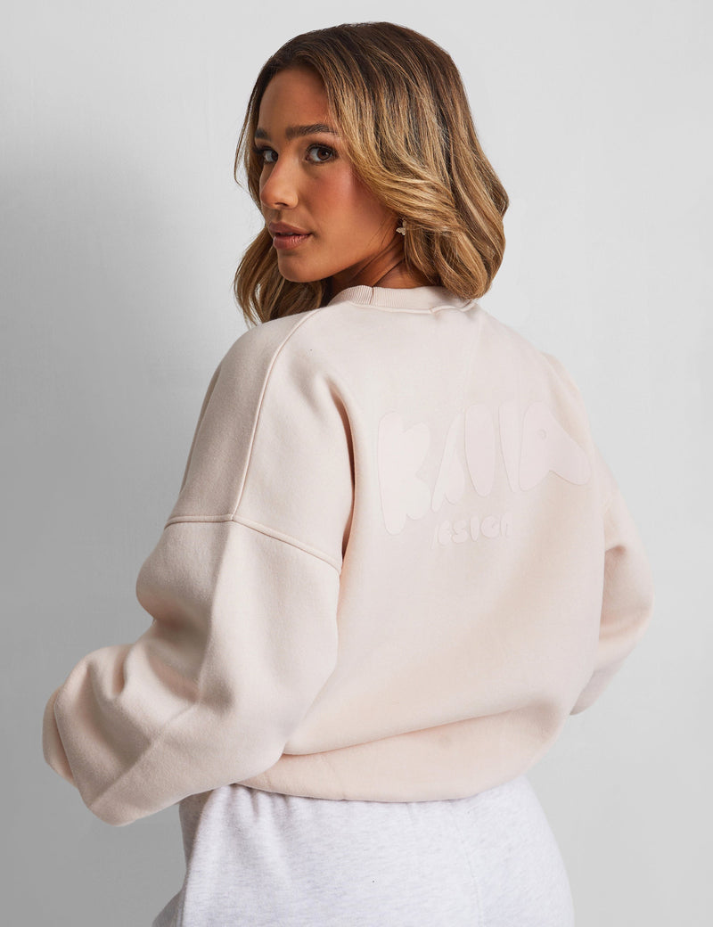 Kaiia Design Oversized Sweatshirt Pale Pink