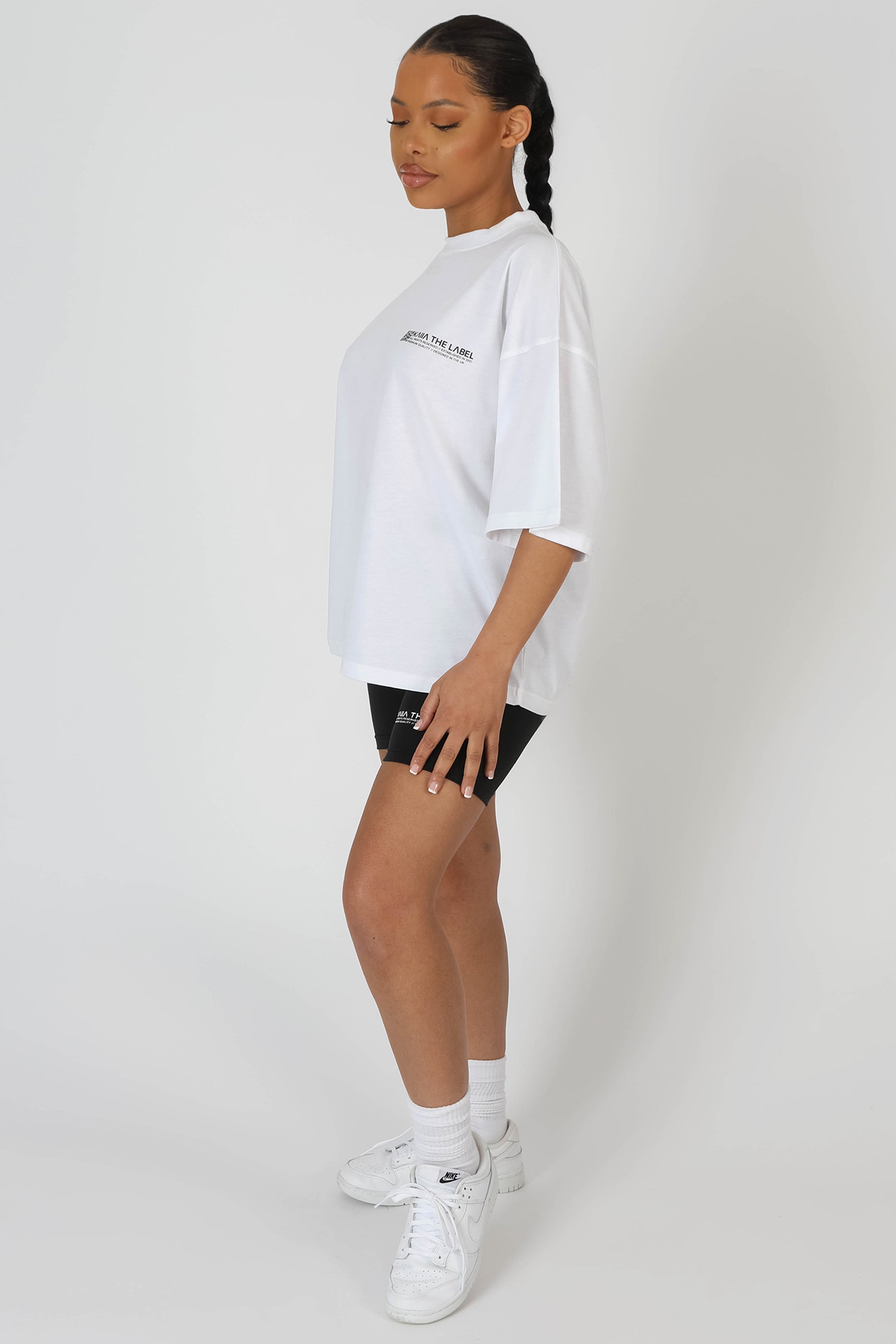 OVERSIZED FIT QR DETAIL T-SHIRT WHITE