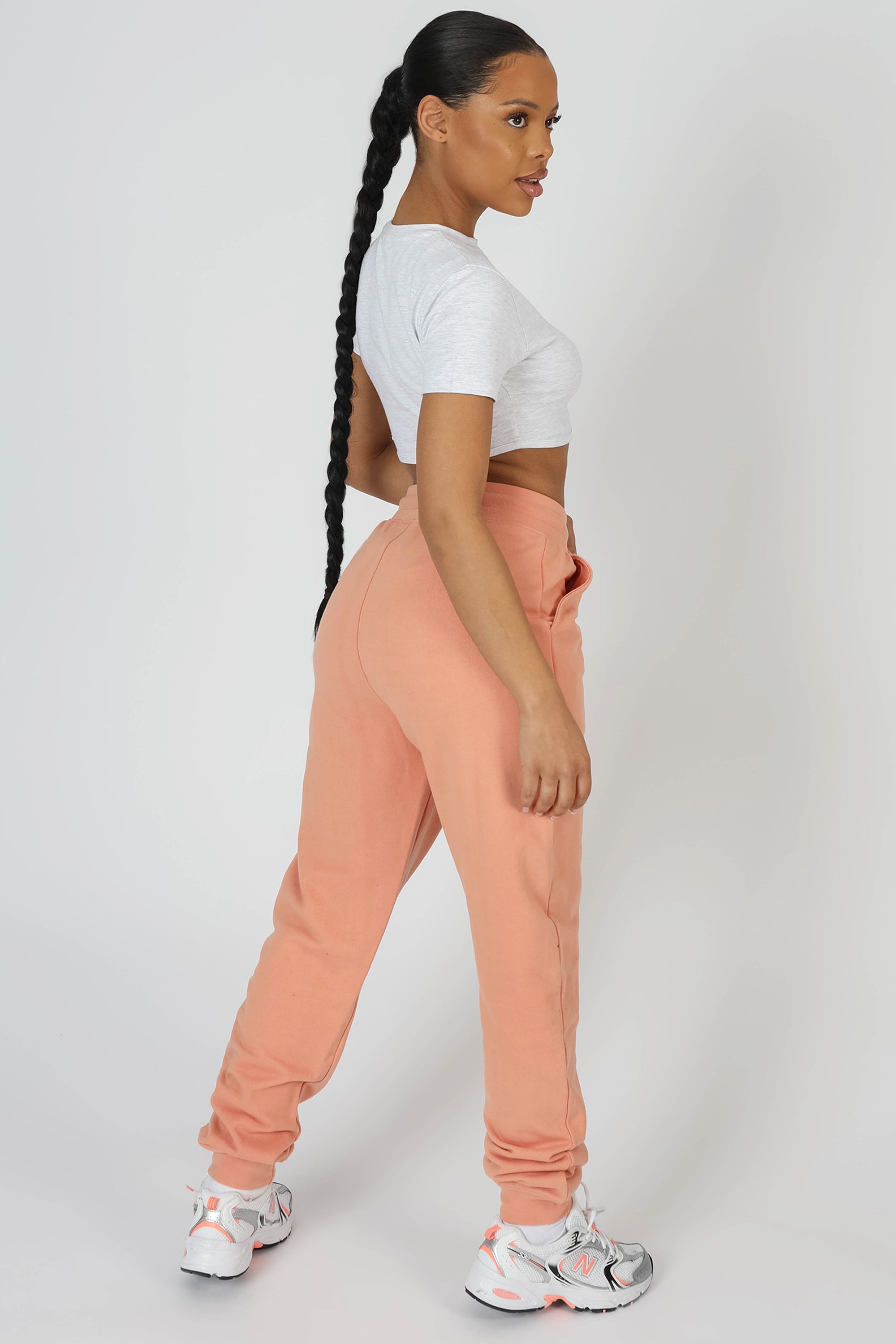 SEAM FRONT 90S JOGGERS PEACH