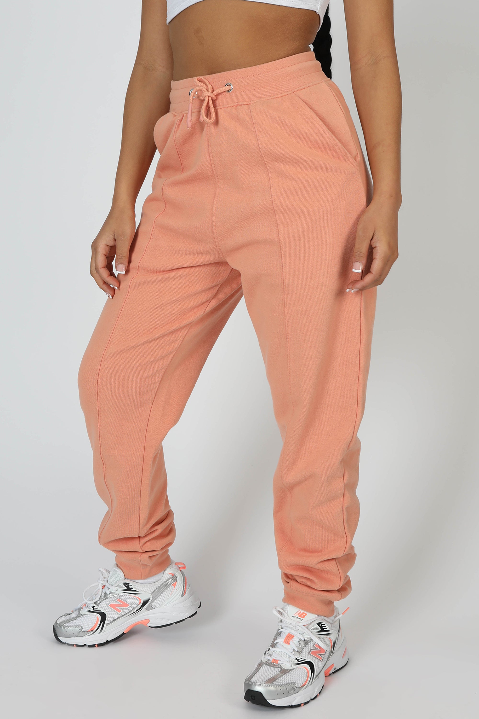 SEAM FRONT 90S JOGGERS PEACH